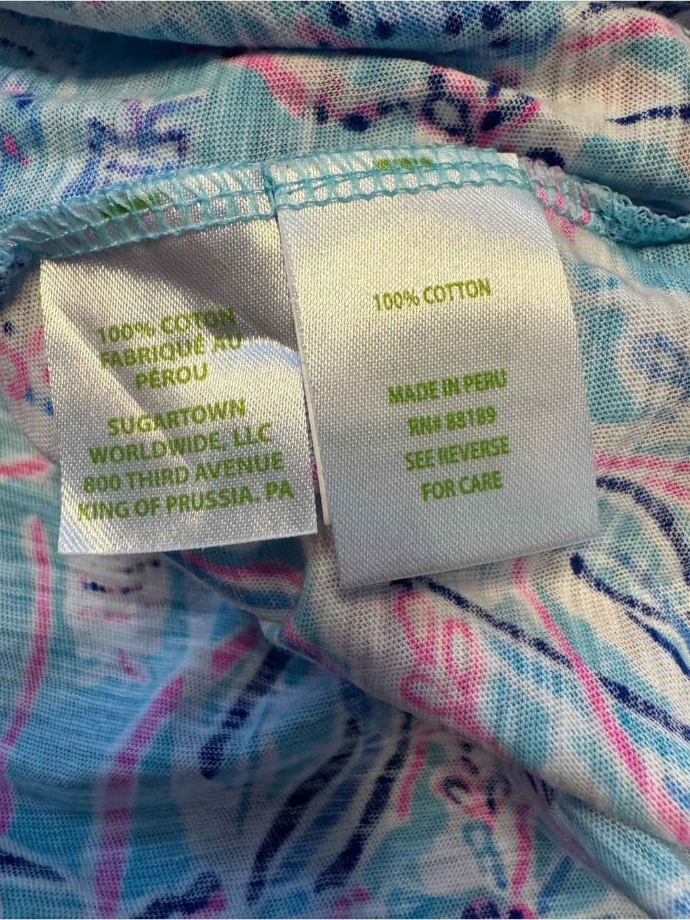 Lilly Pulitzer Etta Long Sleeve Bermudaful Women's Cotton Shirt Size Small - Picture 8 of 8